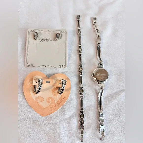 Brighton Infinity Sparkle Matching Set (Watch, Bracelet & 2 Pairs Earrings) - Picture 2 of 9